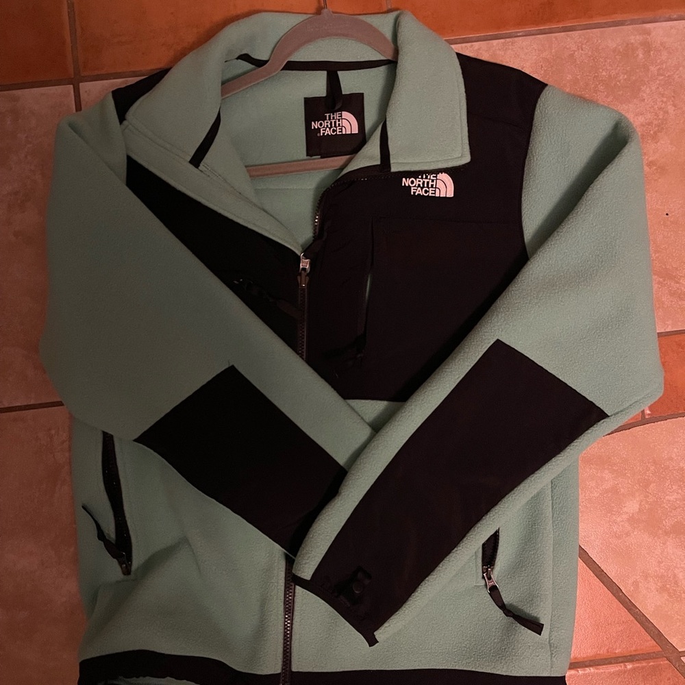 TNF jacket mint green size small men’s